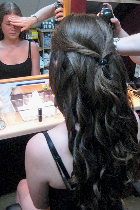 Model lang haar staart