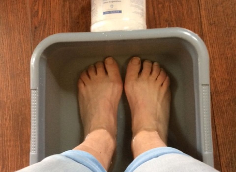 magnesiumvoetenbad bij de workshops